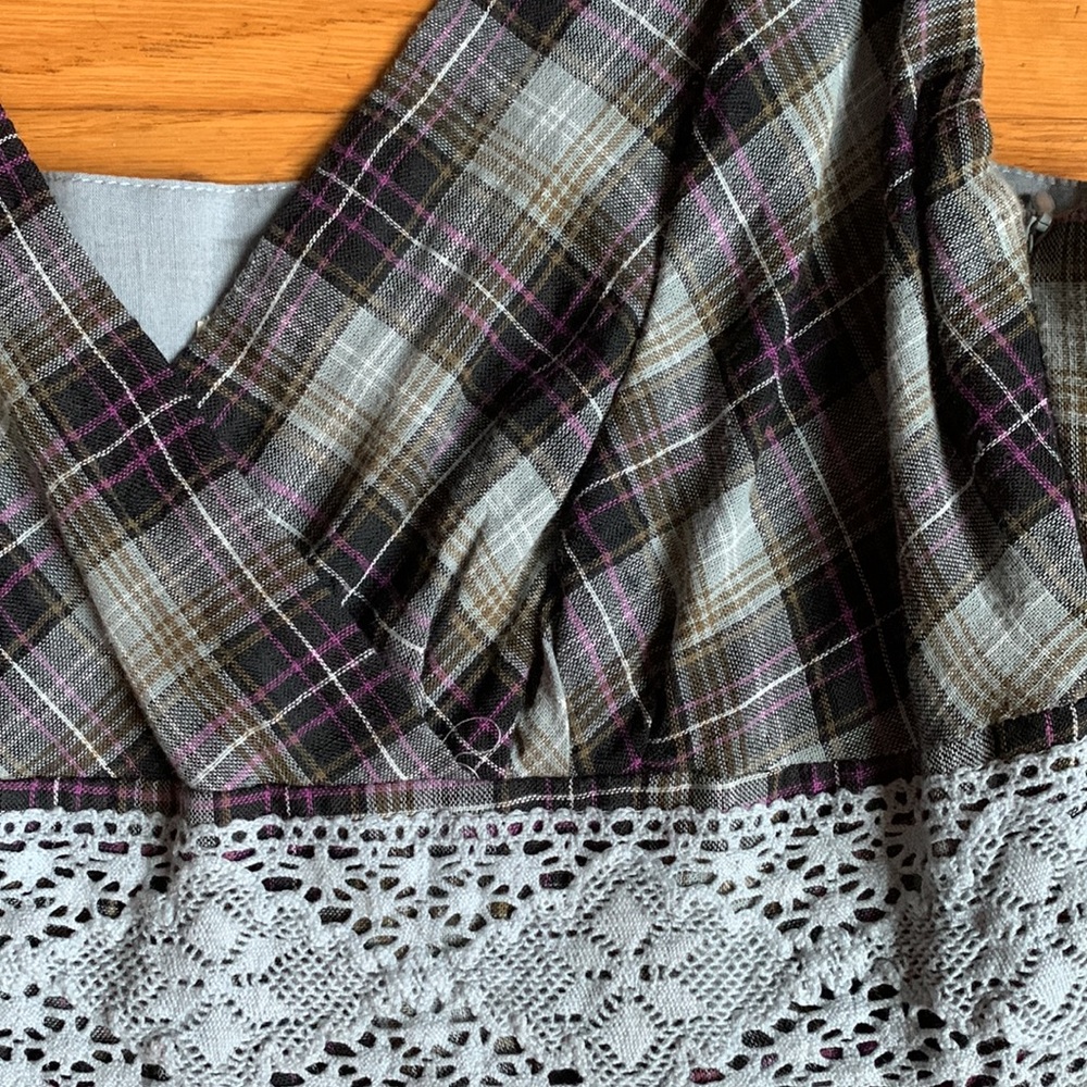 Cotton plaid sundress Sundance 6 S
